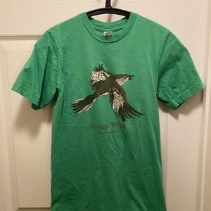 American Apparel green album release t-shirt for Derek Webb - Unisex small